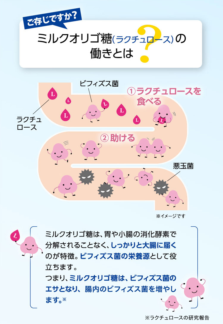 ご存じですか ミルクオリゴ糖(ラクチュロース)の働きとは