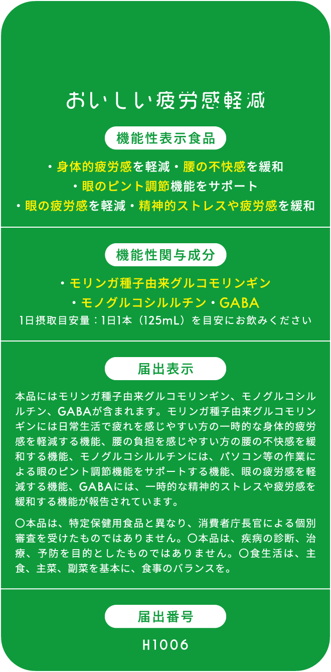 機能性表示食品の詳細