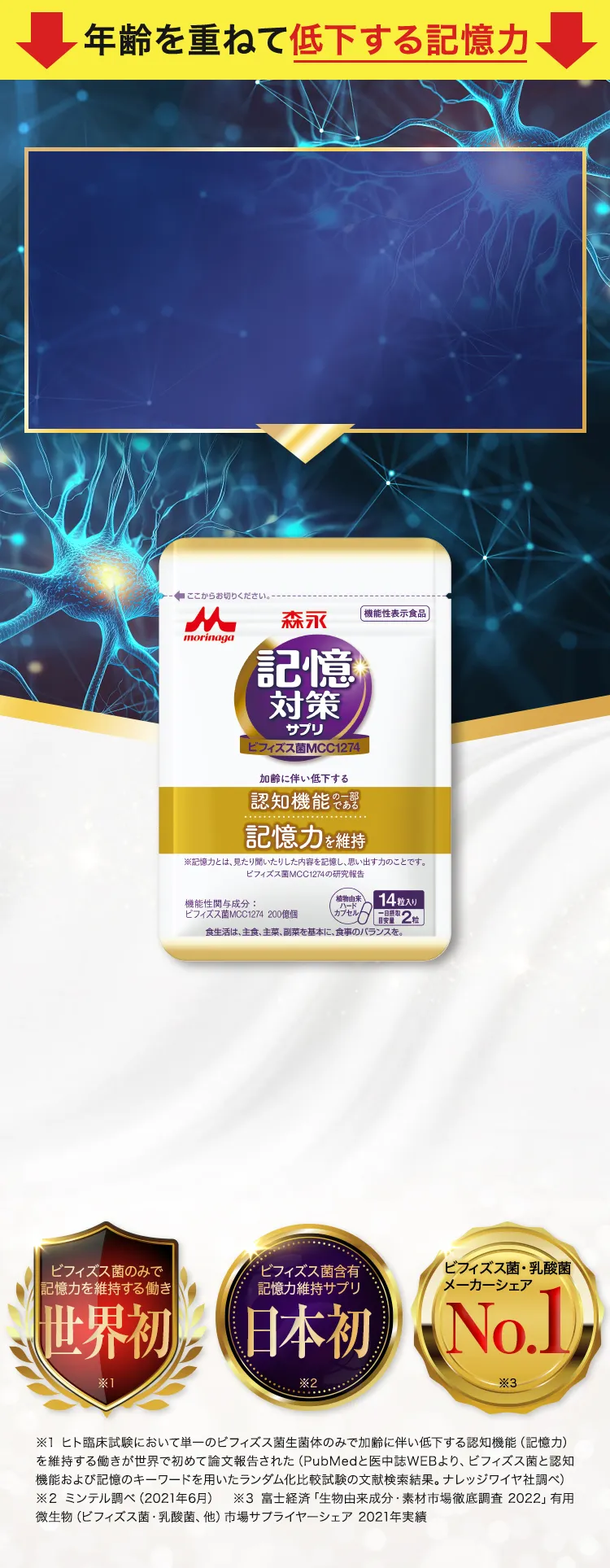 今から対策を始めませんか?記憶対策サプリをぜひお試しください!