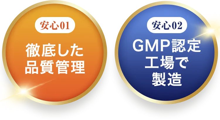 徹底した品質管理×GMP認定工場で製造