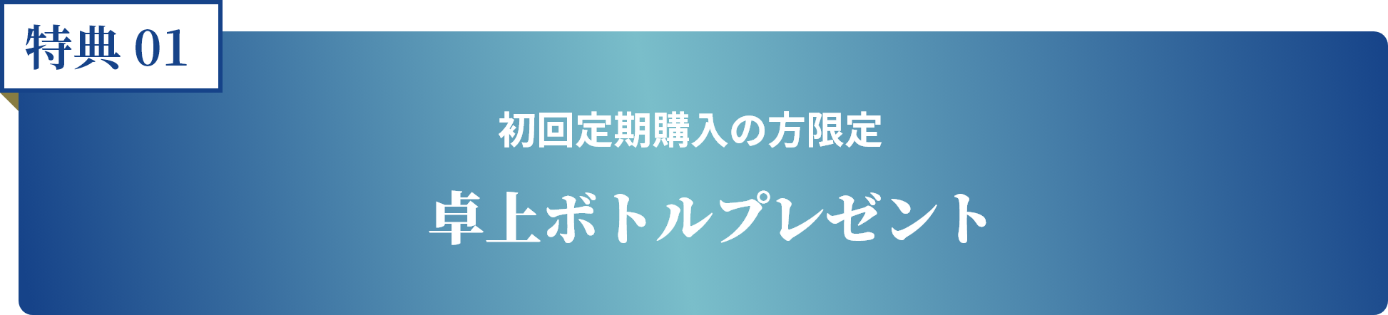 特典01 初回定期購入の方限定卓上ボトルプレゼント