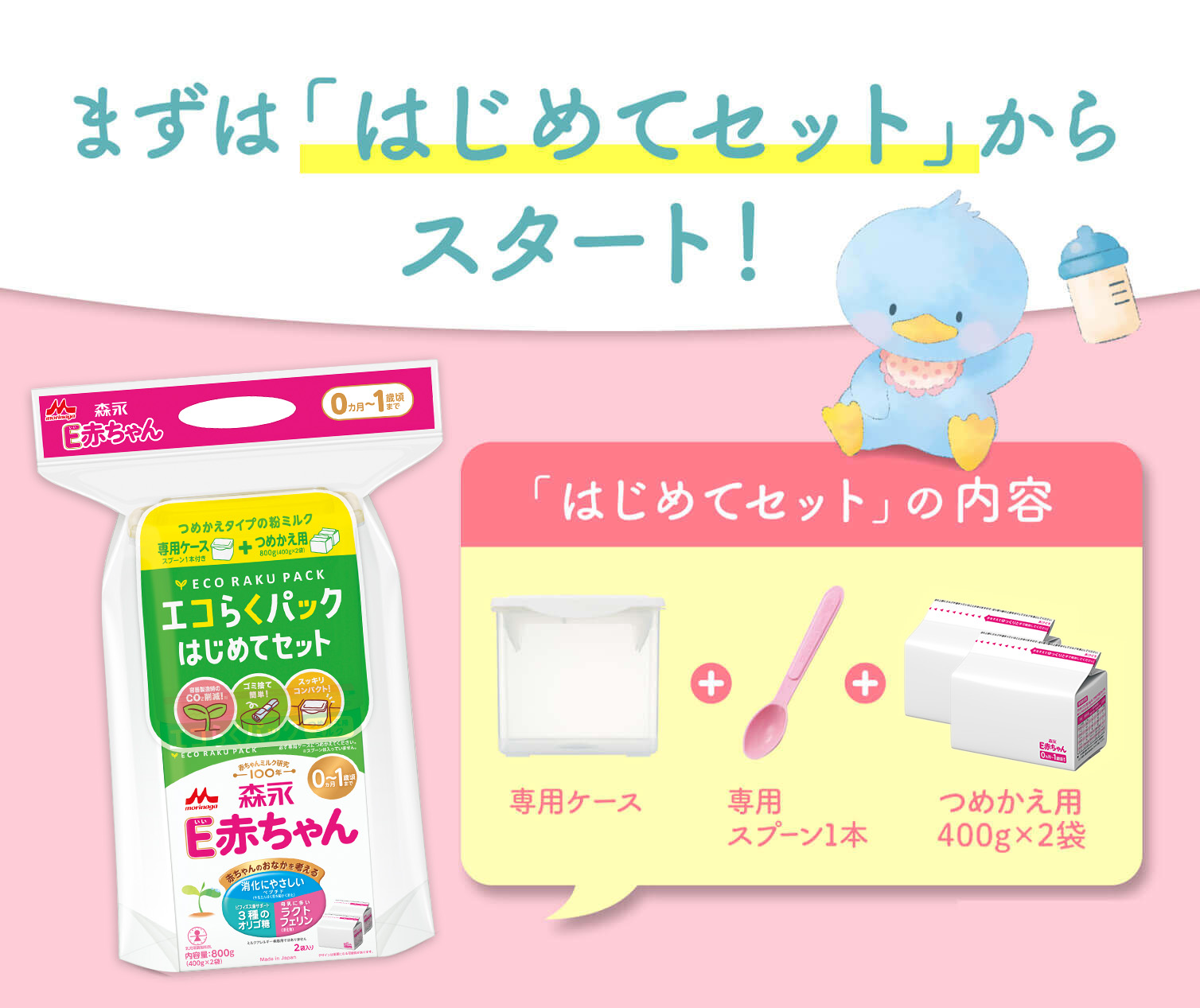 E赤ちゃんエコらくパック400×2 【絶品】 - ミルク