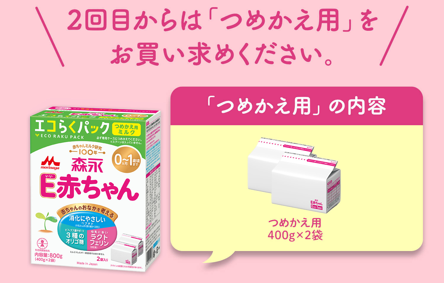 2回目からは「つめかえ用」をお買い求めください。